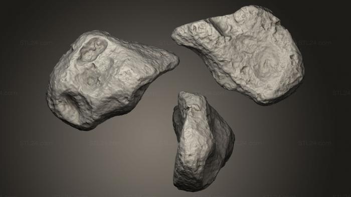 Stones and shells (Meteorito, ROCKS_0010) 3D models for cnc